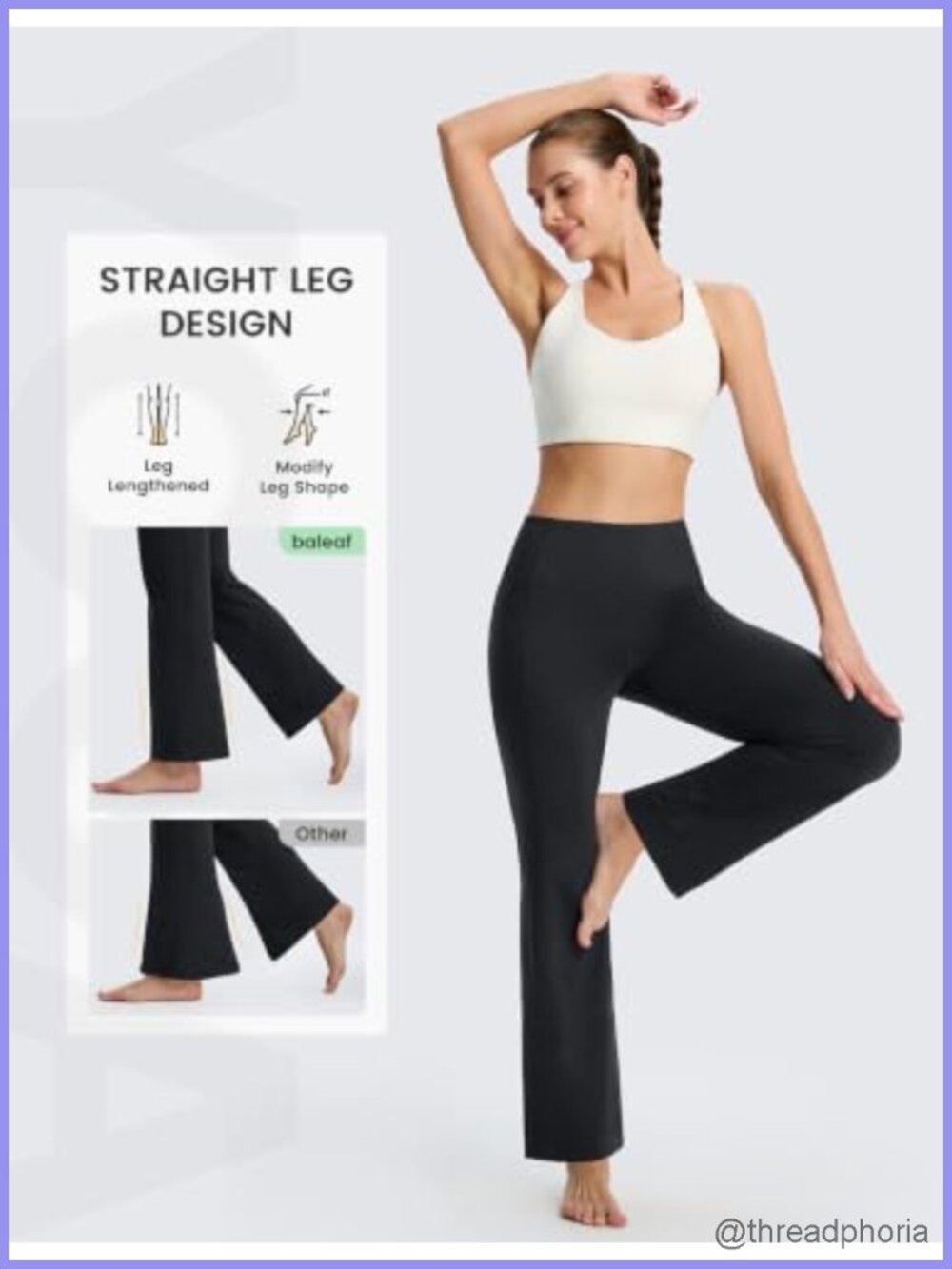 High Waist Flare Leggings with Pockets Yoga Pants Casual Workout Bell Bottom - Picture 5 of 6